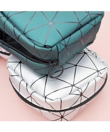 KNISUM 3 Piece Sanitary Napkin Storage Bag Set for Women - Portable Menstrual Cup Pouch & Pad Bags in Green, Blue, White - Ideal for Feminine Hygiene - Buy Online on GoSupps.com