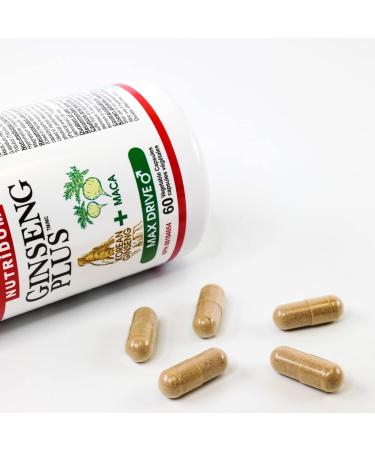 Nutridom Max Drive Supplement - Panax Ginseng Siberian Ginseng Maca Root and Tribulus Terrestris - Non GMO Gluten free - 60 Count - Buy Online on GoSupps.com