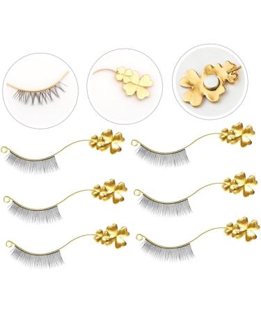 6pairs Eyelash Fake Eyelashes Magnetic Eyelashes False Eyelash Holder Eyelash Applicator Tool Makeup Tools Eyelash Tool Beauty Tools Electroplating Process Extend Earth Tones 9x6.5cm Golden - Buy Online on GoSupps.com