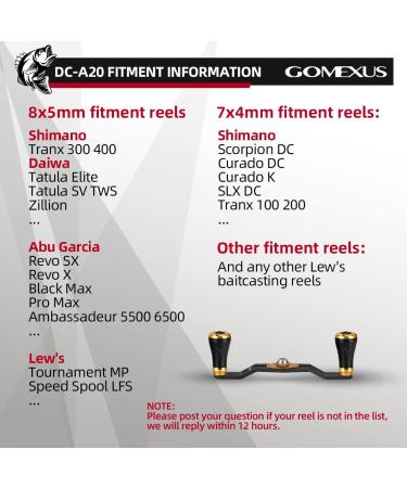 GOMEXUS Carbon Power Handle 7x4mm for Shimano SLX Curado Citica Calcutta Reels - 105mm Replacement Fishing Reel Handle - Buy Online on GoSupps.com