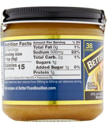 Better Than Bouillon Reduced Sodium Roasted Chicken Base Made with Seasoned Roasted Chicken & Less Sodium 38 Servings Per Jar 8 Ounce (Pack of 3) Chicken 170.1 g (Pack of 4) - Buy Online on GoSupps.com