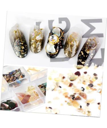 Healeved Manicure Crafts Stone Natural Decor Stones Nail Art Accessories Crystal Ab Rhinestones Shell Nail Decals Glass Rhinestones Nail Crystal Gems Nail Diamond Tool Gravel - Buy Online on GoSupps.com