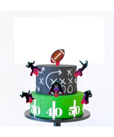 BULKITEM 42 Pieces Football Cupcake Toppers Football Theme Birthday Sports Game Day SUPER BOWL Sunday Party Decoration Supplies Cake Decors - Buy Online on GoSupps.com