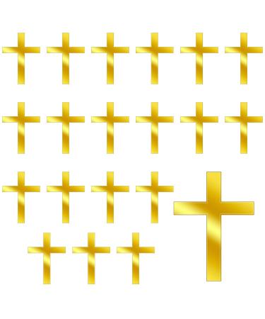20pcs Cross Cake Topper Baptism Cake Toppers Gold Mirror Acrylic Cross Christening Cupcake Topper Cross Cake Decorations for Birthday Party Baptism Wedding Christian - Buy Online on GoSupps.com