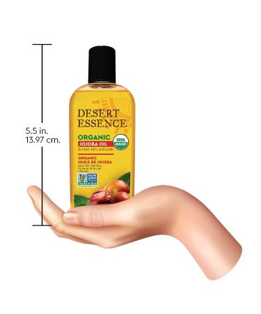 Desert Essence Jojoba Oil 4 Fl Oz - Moisturizer for Face, Skin & Hair | Cleanses Pores, Prevents Scalp Flakiness, Fights Infections | USDA Certified & Sensitive Skin Friendly - Buy Online on GoSupps.com