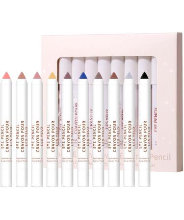 Eye Brightener Stick Waterproof Eyeshadow Pencil with - Matte Eye Brightener Stick Cream Eye Shadow Pencil Crayon for Shimmer Shzons - Buy Online on GoSupps.com