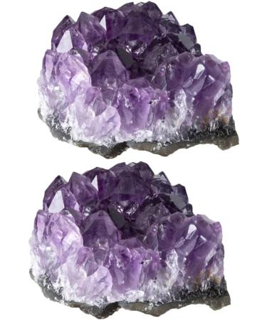 Didiseaon 4 Pcs Natural Crystal Cluster Agate Bare Stone Natural Minerals Small Piece Purple - Buy Online on GoSupps.com