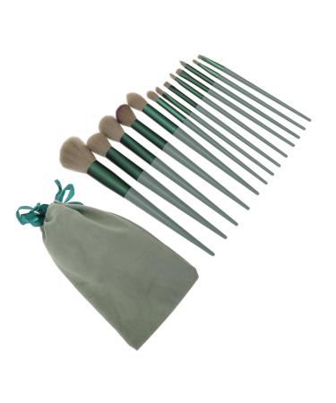 Beavorty 1Set makeup brush set handheld makeup Professional blending brush Beauty kabuki powder brush face Makeup Tool buffing brush Miss cosmetic polishing brush Rayon 20X11X3CM Green