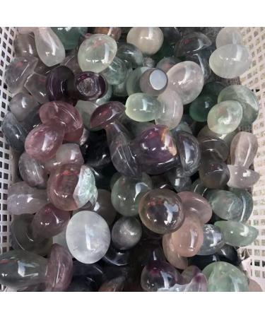 Natural Crystal Rough Specimen 40-50mm Natural Green Purple Fluorite Crystal Mushroom Shaped Polished Stone DecorNaturalStones and CrystalsStone Natural Luster (Size : 1pc)