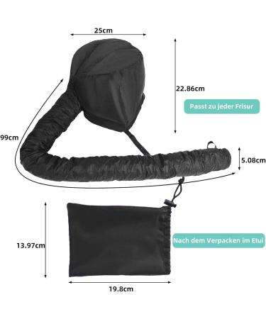 COANSEN Hair Dryer Hoods | Elastic Band Hair Dryer for Styling & Deep Care - Black - Buy Online on GoSupps.com