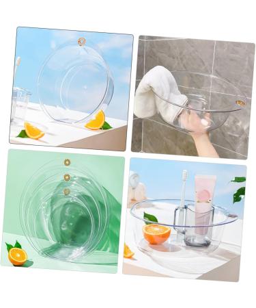 Buy Transparent Plastic Washbasin - Large 32.9x31.2cm Kitchen & Salon Washing Bowl | Durable Household Cleansing Tub - Buy Online on GoSupps.com