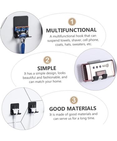 Stainless Steel Shower Razor Holder Hooks - 4-Piece Suction Hook Set for Shower Wall & Towel - Self-Adhesive Decorative Wall Hooks - Buy Online on GoSupps.com