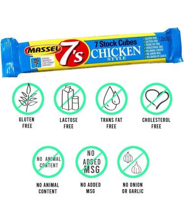  Massel Massel 7's Vegan Stock Cubes - Gluten Free Chicken Stock Flavor - 35g Pack of 30 Stock Cubes - Buy Online on GoSupps.com