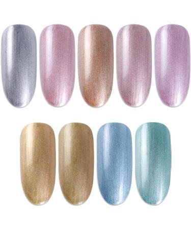 9 Colors Metal Effect Nail Gel Uv Led Draw Painting Stamping Varnish Soak Off Uv Led Gel Lacquer Nail Salon Colorful Gel 8ml - Nail Gel - - (Color: 1) - Buy Online on GoSupps.com