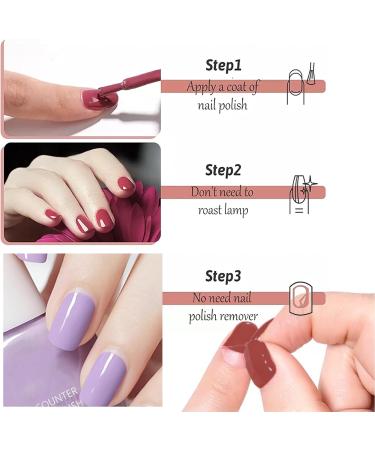 Purple Nail Polish Lilac Nail Polish Nail Varnish Lavender Violets Pale Purple French Manicure Quick Dry Natural Long Lasting No Need Baking Nail Art Polish for Women DIY Salon Home - Buy Online on GoSupps.com