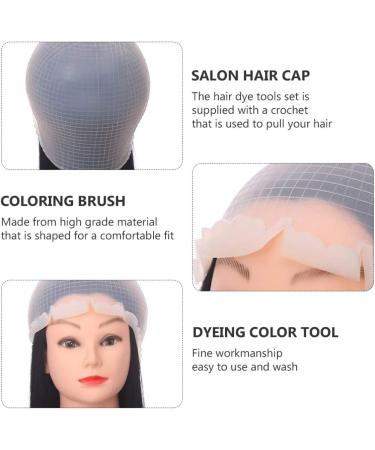 Beaupretty Hair Coloring Tools Silicone Highlight Cap Salon Hair Coloring Dyeing Cap With Metal Hook Professional Reusable Hairdressing Tools for Men Women Staining Dyeing Salon Hair Dye Tools - Buy Online on GoSupps.com