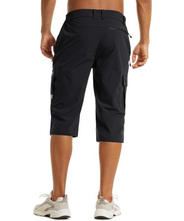 EKLENTSON Men's Quick Dry Stretch Waist Shorts - Black, Size 36 - Buy Online on GoSupps.com