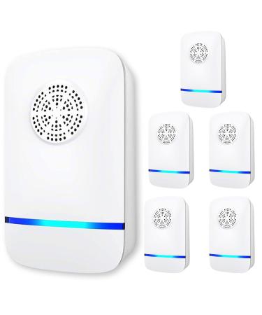 Ultrasonic Pest Repeller 6 Pack Electronic Pest Repellent Plug in Indoor Pest Control for Control Roaches Mice Spider Ant Bug Fleas Mosquito Repellent for House Garage Warehouse Office Hotel