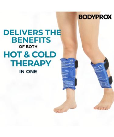 Bodyprox Shin Splint Ice Pack 2 Pack - Reusable Hot/Cold Wrap for Shin Splints Relief - Flexible Ice Pack for Runners - Buy Online on GoSupps.com