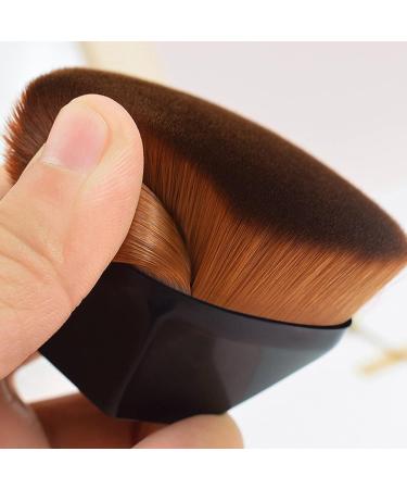 Foundation Makeup Brush | Kabuki Face Blush Liquid Powder Flat Top Brush for Blending Liquid Cream Flawless Powder Cosmetics with1 Protective Case(Black 1pc) - Buy Online on GoSupps.com