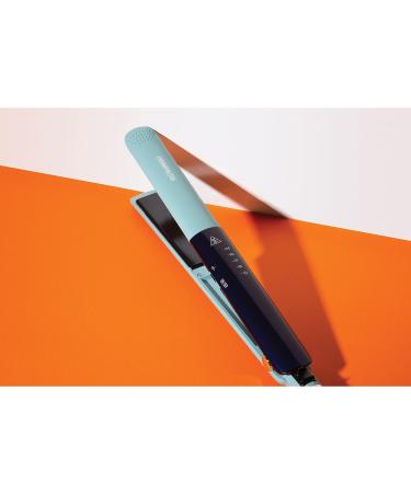 Cosmopolitan Flat Iron Hair Straightener - Portable Dual Voltage Ceramic Plates Fast Heat Up 5-Temp Control Perfect for All Hair Types - Blue & Silver - Buy Online on GoSupps.com