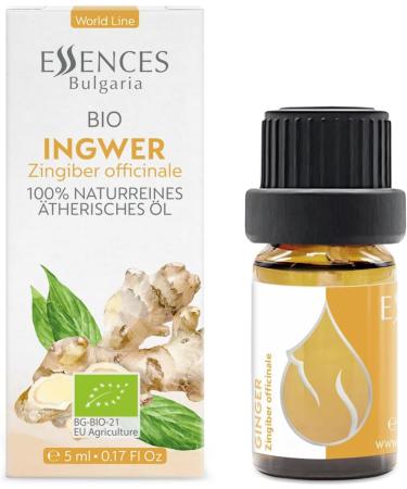 Organic Ginger Essential Oil 5ml | 100% Pure & Natural | Therapeutic Grade Aromatherapy Oil | Cruelty-Free & Vegan - Buy Online on GoSupps.com