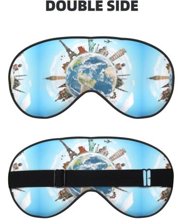 World Travel Sleep Mask - Adjustable Double-Sided Eye Cover | Soft Shade for Comfortable Sleep & Reduced Eye Edema - Buy Online on GoSupps.com