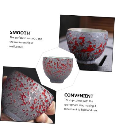 Alipis Cup Chinese Delicate Household Supply Drinking Ceramic Durable Home Tasting Mini Style Kung Ware Red 7X7X5.3CM - Buy Online on GoSupps.com