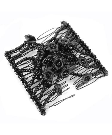 Elastic hair feasts Bead Hair Comb Magic Combs Hairdress Cam Hair Cam Pearls Elastic Cam Women Magic Elastic Hair Clip Hair Comb for Fat and Simple Hair