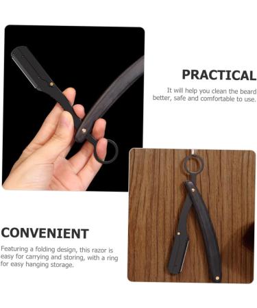 Beavorty Folding Knife Holder & Chestnut Razor Holder for Men | Stainless Steel Manual Razors with Wooden Handle - Buy Online on GoSupps.com