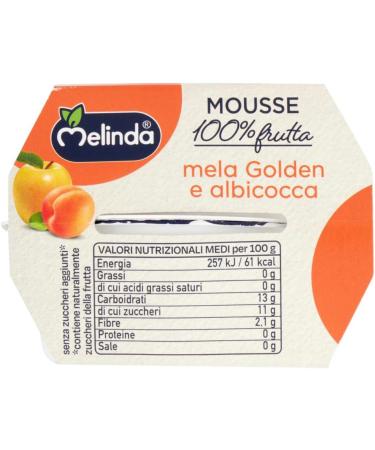  Italian Gourmet E.R. Melinda Golden Apple and Apricot Mousses 100% Natural Fruit Puree Golden Apple and Apricot Moss (2 x 100 g) + Italian Gourmet Tomato Pulp Box 400 g - Buy Online on GoSupps.com