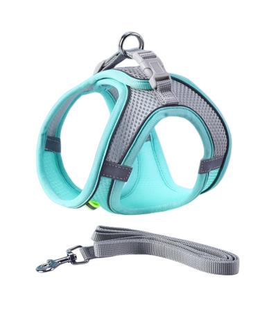 ORYEDA Cat Harness and Leash Set Escape Proof Kitten Walking Vest for Small Medium Cats Easy Control Outdoor Harness Adjustable Breathable Pet Clothes with Reflective Strips Green Medium Medium Green