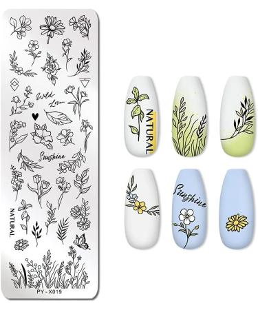 Floral Geometric Nail Art Stamping Plate Set - DIY Nail Stamp Kit (6pcs) - Buy Online on GoSupps.com