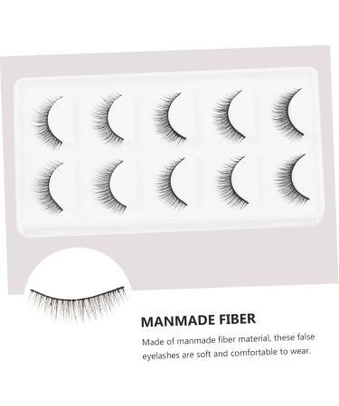 minkissy 5 Pairs Short False Eyelashes Lashes Eyelashes Extension 3d Synthetic Eyelashes Fluffy Volume Lashes Stage Eyelash Fake Lashes Thick Eyelash Black Artificial Fiber Extend Slim - Buy Online on GoSupps.com