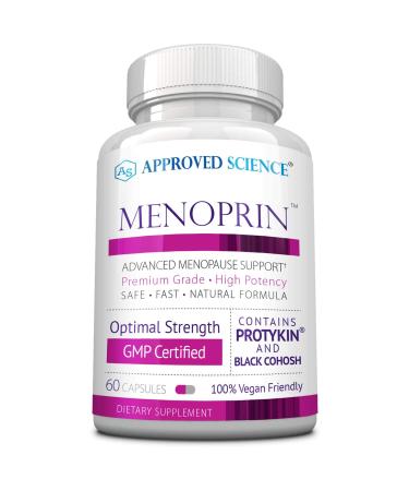 Approved Science Menoprin - Menopause Support - Protykin Black Cohosh - 60 Capsules - 1 Bottle Menoprin Day - Vegan