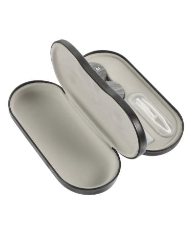 Lurrose 2 sets dual-purpose glasses case in travel size contact lens etui set leather glass case trendy sunglasses outdoor set at home as shown 3 15.8x7.4cm