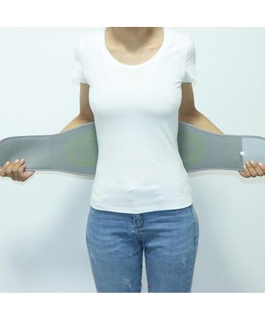 Lumbar Support Back Brace with Self-Heating Wormwood - Gray Waist Belt for Men & Women - Buy Online on GoSupps.com