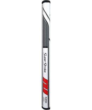 Super Stroke Traxion Flatso Golf Putter Grip - White/Red/Grey - Flatso XL 2.0 - Buy Online on GoSupps.com