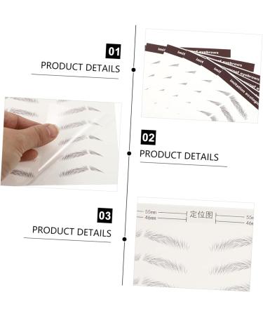 PLAFOPE 6pcs Eyebrow Stickers Brown Fake Eyebrows Brow Stickers Eyes Brow Shaper Hair Water Transfer Paper 5.8X1X0.1CM Brown - Buy Online on GoSupps.com