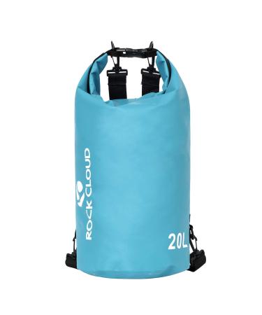 Rock Cloud Dry Bag Waterproof 5L Dry Sack for Kayaking Rafting Boating Beach Surfing Swimming Canoe Camping Hiking Fishing Ski, Lake Blue Lake Blue 5L