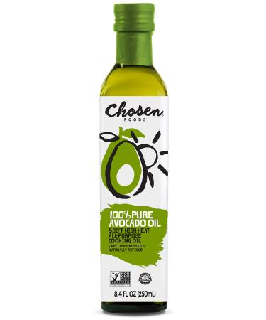 Chosen Foods 100% Pure Avocado Oil Keto and Paleo Diet Friendly Kosher Oil for Baking High-Heat Cooking Frying Homemade Sauces Dressings and Marinades (8.4 fl oz) 8.4 Fl Oz (Pack of 1) - Buy Online on GoSupps.com