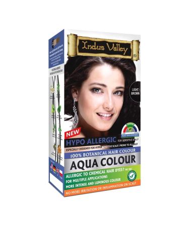 Indus Valley Aqua Hair Color Light Brown Gray Coverage Hair Dye Allergy Free Organic Hair Color