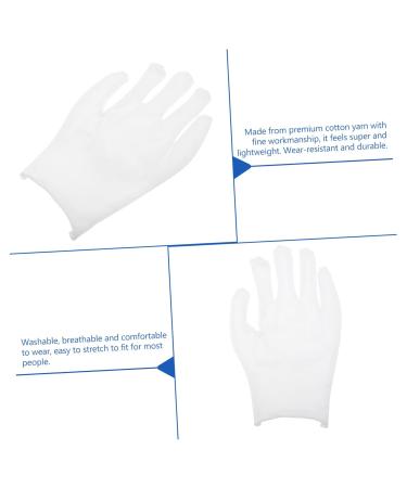 Uonlytech 12pairs Gloves Christmas Santa Costume Paraffin Wax Mittens Paraffin Wax Liners Santa Cosplay Costume Wax Bath Mittens Work Glove Washable Labor Protection Cotton White Cotton Yarn - Buy Online on GoSupps.com