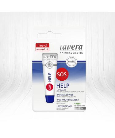 Lavera Sos Help lip balm - vegan - for irritated cracked lips - organic skin care - natural & innovative cosmetics 1 piece (1 Pack) - Buy Online on GoSupps.com