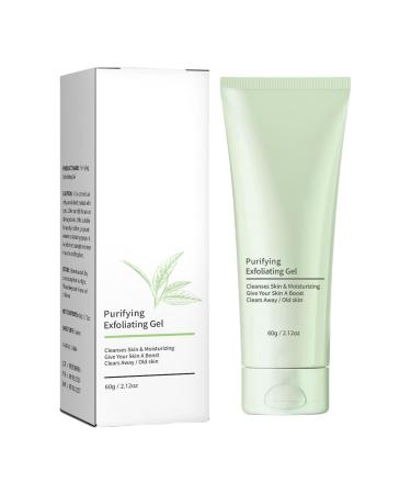 Purifying exfoliating gel 2 pieces exfoliating scrub purifying exfoliating gel moisturizing cleanses the skin deep cleansing face and body exfoliating scrub gel 2 x 60 ml