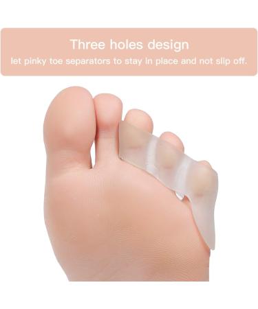 Pinkie Toe Separators with 3 Loops - Toe Spacers for Curled Toes and Bunion Relief - 6 Pieces/3 Pairs - Buy Online on GoSupps.com