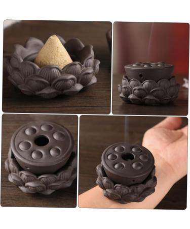 Tovinanna Lotus Moxibustion Massage Tool - Moxa Cone Holder & Warmetank for Home Care - Effective Moxibustion Device in Purple - Buy Online on GoSupps.com