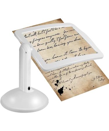 Leesvergrootglas handsfree vergrootglazen met LED-verlichting 3X vergrootglas op volledige Pagina beugeltype bureaulamp Cadeau voor ouderkinderen