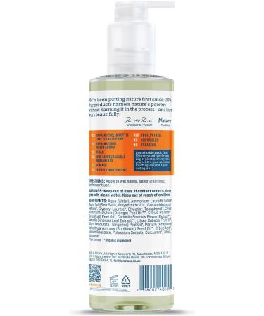 Faith In Nature Grapefruit & Orange Hand Wash - Invigorating 400 ml | Vegan & Cruelty Free | No SLS or Parabens - Buy Online on GoSupps.com