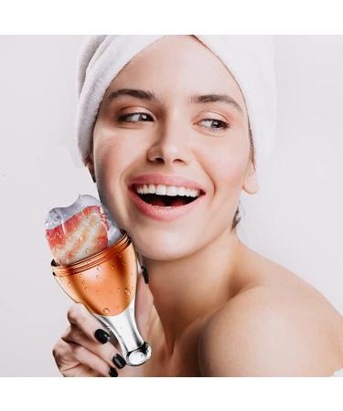 Buy Ice Face Roller | Food-Grade Silicone Facial Massager for Glowing Skin & Shrinking Pores - Reusable Beauty Tool (Orange - Buy Online on GoSupps.com